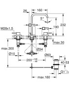 Praustuvo maišytuvas Grohe Allure M, chromas, aukšta svirtimi