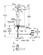 Praustuvo maišytuvas Grohe Allure XL, chromas, aukšta svirtimi
