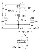 Praustuvo maišytuvas Grohe Allure Brilliant, chromas