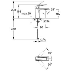 Praustuvo maišytuvas Grohe Allure Brilliant, chromas