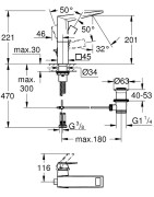 Praustuvo maišytuvas Grohe Allure Brilliant L, chromas