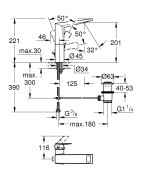 Praustuvo maišytuvas Grohe Allure Brilliant L, chromas