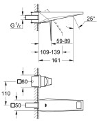 Praustuvo maišytuvas iš sienos Grohe Allure Brilliant S