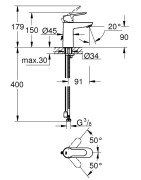Praustuvo maišytuvas Grohe BauEdge, chromas