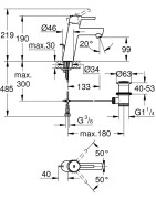 Praustuvo maišytuvas Grohe Concetto M, chromo spalvos