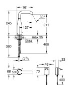 Praustuvo maišytuvas Grohe Essence E, sensorinis, chromas