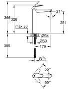 Praustuvo maišytuvas Grohe Eurodisc Cosmopolitan XL, chromas