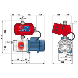 Vandens siurblys su dažnio keitikliu Pedrollo TS1-5CR100