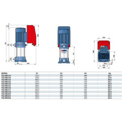 Vandens siurblys su dažnio keitikliu Pedrollo TS2-MK 5/4
