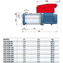 Vandens siurblys su dažnio keitikliu Pedrollo TS2-7CR 90