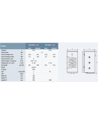 Kombinuotas vandens šildytuvas Thermex ER 150V COMBI, 6 coils