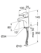 Praustuvo maišytuvas Gustavsberg Nautic, chromas, be vožtuvo