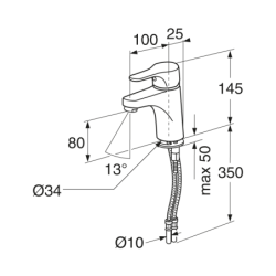 Praustuvo maišytuvas Gustavsberg Nautic, chromas, be vožtuvo