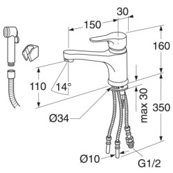 Praustuvo maišytuvas Gustavsberg Nautic, sukiojamas, su dušeliu