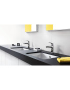 Praustuvo maišytuvas Hansgrohe Focus 100, chromas, su vožtuvu