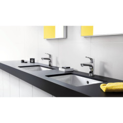 Praustuvo maišytuvas Hansgrohe Focus 100, chromas, su vožtuvu