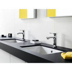 Praustuvo maišytuvas Hansgrohe Metris 110, chromas, su vožtuvu