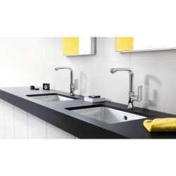 Praustuvo maišytuvas Hansgrohe Metris 230, chromas, su vožtuvu