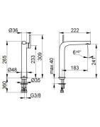 Praustuvo maišytuvas Keuco Edition 400, aukštas, be vožtuvo