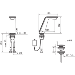 Praustuvo maišytuvas Oras Il Bagno Alessi, chromas, 6V