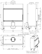 Plieninis židinio ugniakuras Romotop KV HEAT H2P13, 8kW