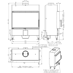 Plieninis židinio ugniakuras Romotop KV HEAT H2P13, 8kW