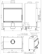 Plieninis židinio ugniakuras Romotop KV HEAT H2Z01, 12kW