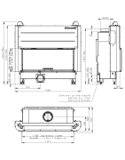 Plieninis židinio ugniakuras Romotop KV HEAT H3LG01, 16kW