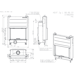 Plieninis židinio ugniakuras Romotop KV HEAT H3LJ01, 5-14kW