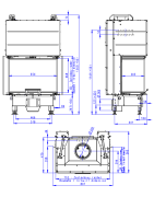 Plieninis židinio ugniakuras Romotop HEAT HC3LH21, 4-10kW