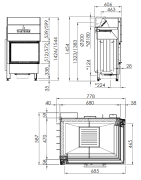 Plieninis židinio ugniakuras Spartherm Varia 2R-51H 4S, 9kW