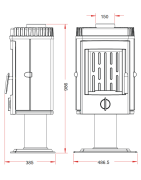 Ketinė krosnelė Invicta Mesnil, 12 kW