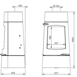 Ketinė krosnelė Invicta Aratos, 12 kW