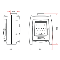 Ketinė krosnelė Invicta La Borne 2, 10.5 kW
