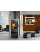 Plieninė krosnelė Romotop Alpera 01, dramblio kaulo spalvos, 8kW