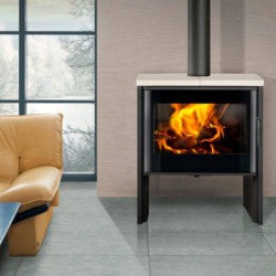 Plieninė krosnelė Romotop Riano N, juodos spalvos, 11kW