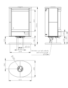 Plieninė krosnelė Romotop Stromboli N02, su keramika, 8kW