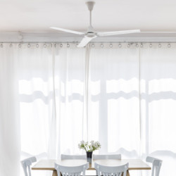 Lubų ventiliatorius Faro Indus, 5 greičių, baltos spalvos