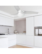 Lubų ventiliatorius Faro Easy, su šviestuvu, baltos spalvos