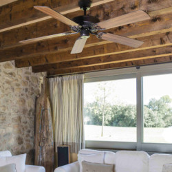 Lubų ventiliatorius Faro Aloha, be šviestuvo, rudos spalvos