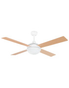 Lubų ventiliatorius Faro Icaria, su šviestuvu, baltos spalvos