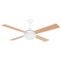 Lubų ventiliatorius Faro Icaria, su šviestuvu, baltos spalvos