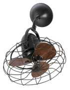 Lubų ventiliatorius Faro Keiki, be šviestuvo, rudos spalvos