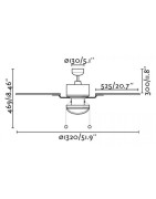 Lubų ventiliatorius Faro Hierro, su šviestuvu, rudos spalvos