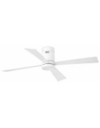 Lubų ventiliatorius Faro Timor, su šviestuvu, baltos spalvos