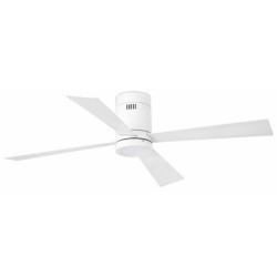 Lubų ventiliatorius Faro Timor, su šviestuvu, baltos spalvos