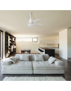 Lubų ventiliatorius Faro Wind, su šviestuvu, baltos spalvos