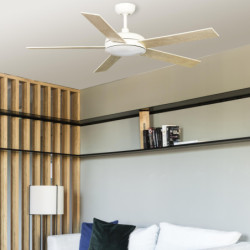 Lubų ventiliatorius Faro Nova, be šviestuvo, baltos spalvos