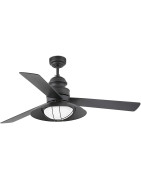 Lubų ventiliatorius Faro Winch, su šviestuvu, rudos spalvos