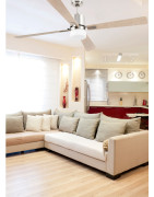 Lubų ventiliatorius Faro Palk, su DC varikliu, nikelio spalvos